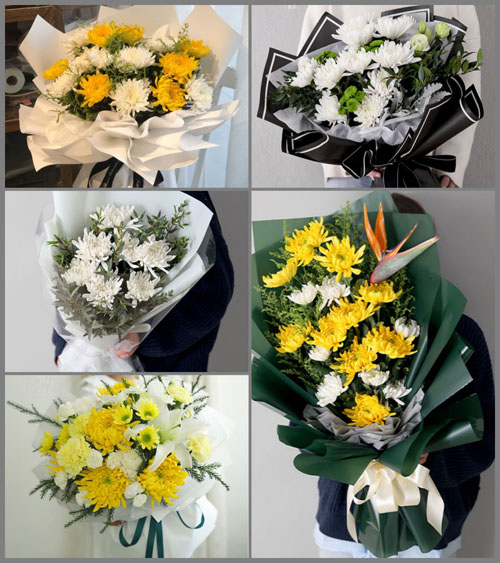 山东莱芜钢城区辛庄镇百嘴红村白事花束代送